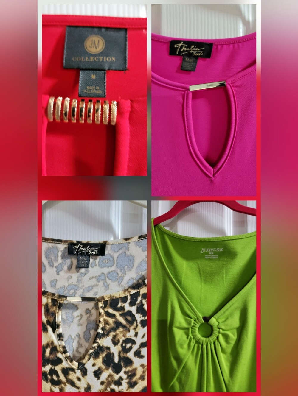 CLOSET CLEANOUT-Lot of 4 Women's Short Sleeve Tops- size Mediums- great shape - Picture 2 of 12